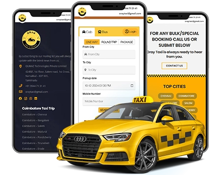 Easy and Reliable Taxi Booking Service Across South India Convenient taxi booking service for stress-free travel across South India with Oray Booking.