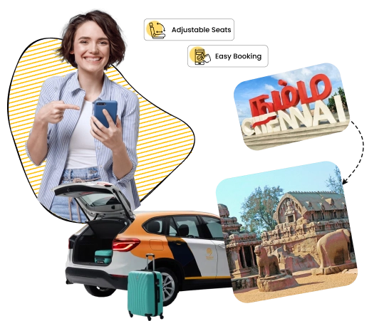 Local Taxi Services for Chennai to Mahabalipuram Trip Book your Chennai to Mahabalipuram trip now with features like adjustable seats and comfort.
