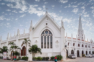 Car & Bus Rental Services Near San Thome Basilica, Chennai Car and bus rental services near San Thome Basilica offering reliable transport options in Chennai