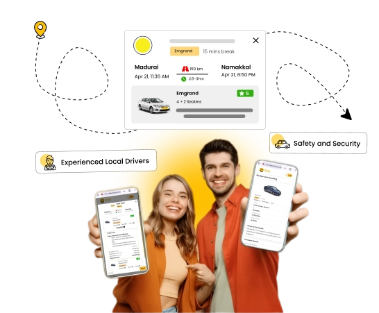 Travel Safe And Secure With Oray Booking Madurai to Namakkal Choose Oray Booking for safe and secure taxi booking from Madurai to Namakkal with multiple vehicle choices.