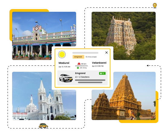 Choose Oray Booking For Cabs From Madurai to Velankanni Travelers choose Oray booking for Madurai-Velankanni round cab trips with easy online booking