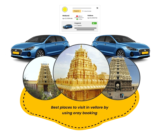 Choose Cabs For Travel Package From Madurai to Vellore Choose the best taxi booking for a secure and relaxed ride from Madurai to Vellore online.