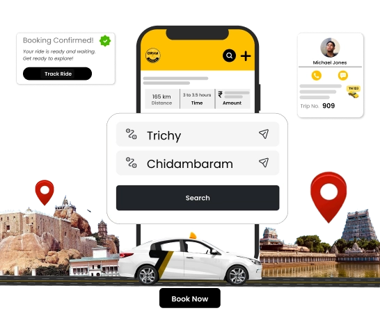Book Trichy to Chidambaram Taxi for an Amazing Travel Experience Enjoy a memorable trip by booking your Trichy to Chidambaram taxi online for comfort and ease.