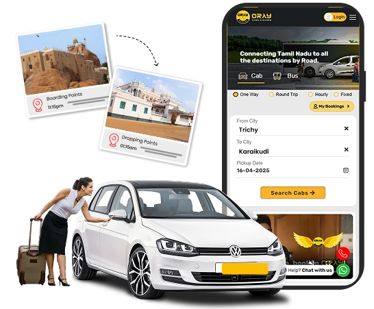 Book Your Trichy To Karaikudi Taxi Online Book your travel from Trichy to Karaikudi with affordable taxi services for a smooth journey.