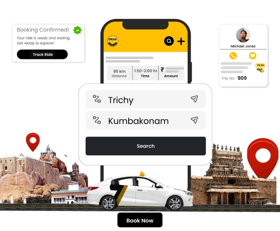 Book Trichy to Kumbakonam Cab Online For Easy Travel Choose online cab & taxi booking for easy and secure travel from Trichy to Kumbakonam
