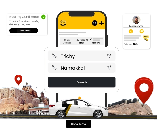 Book Budget Car Rental From Trichy to Namakkal Online Book a budget-friendly round trip with customized car rentals online for secure and smooth travel
