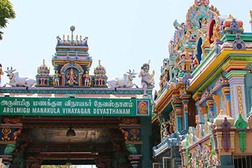 Travel to Manakula Vinayagar Temple Using Best Taxi Services Tourist books trusted taxi services for a convenient journey to Manakula Vinayagar Temple