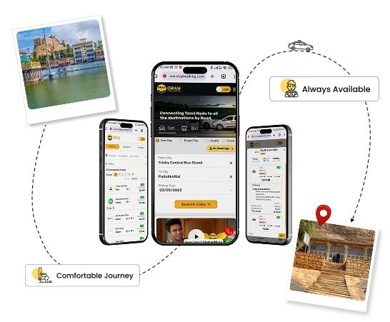 Best Taxi Rentals From Trichy To Pudukkottai at Best Fares Affordable taxi rentals from Trichy to Pudukkottai for round trips & on-time travel service.