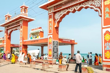 Visit Agni Theertham With Local Cabs By Booking Online The tourist books a local cab online to visit Agni Theertham and experience its sacred coastal water